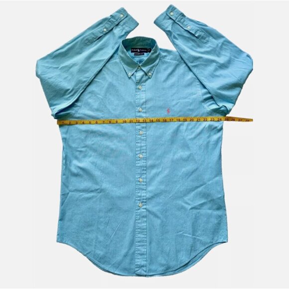 Mens Ralph Lauren Classic Fit Button Down Shirt Size Medium Light Blue ~ Perfect - Picture 4 of 8
